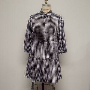 Innocence Black and White Checkered Dress, Size 12